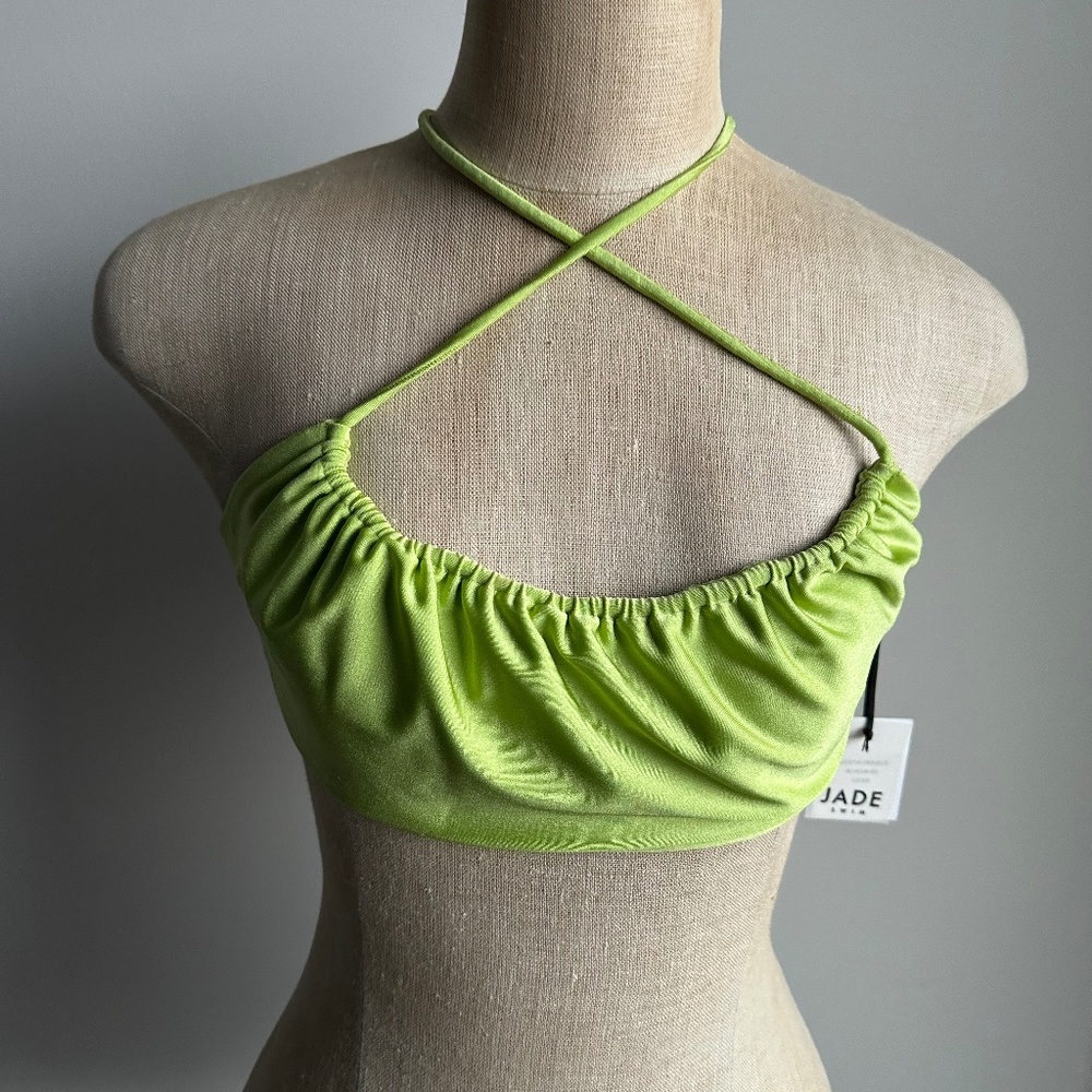 Jade Swim Remi Top in Lime Sheen Size XL